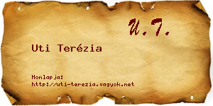 Uti Terézia névjegykártya