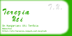 terezia uti business card